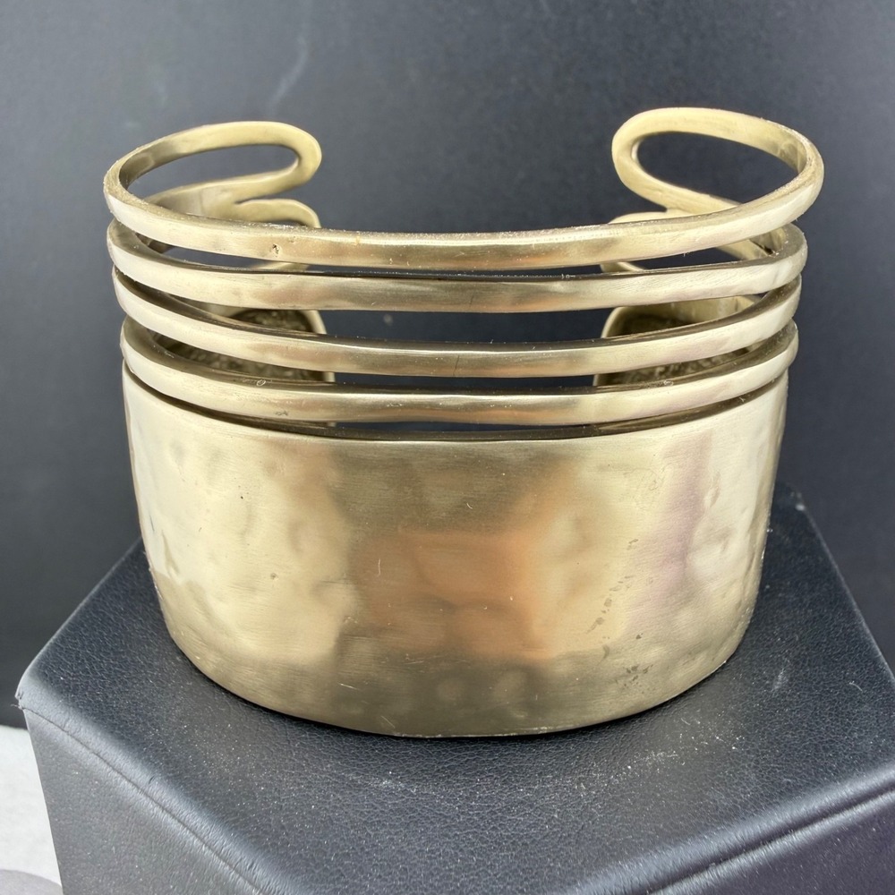Vintage‎ KR Silpada Cuff Bracelet Gold Tone Boho Chunky 7"